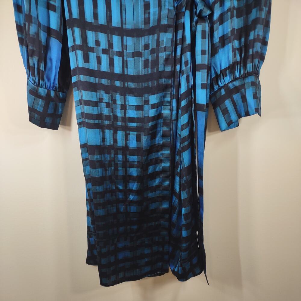 Elie Tahari Silk Wrap Patterned Dress, Size 10 - Picture 7 of 10